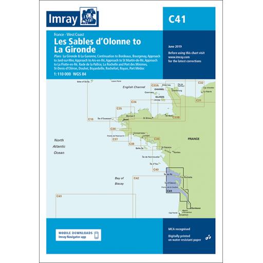 Imray C Series: C41 Les Sables d'Olonne to La Gironde